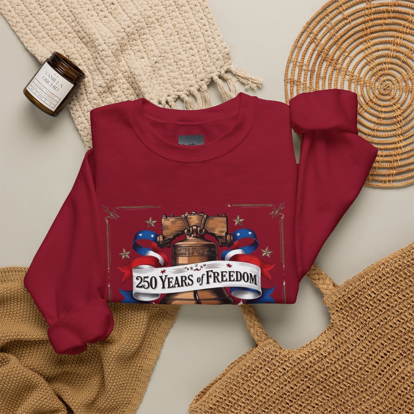 #250 250 Years of Freedom Liberty Bell Crewneck Sweatshirt