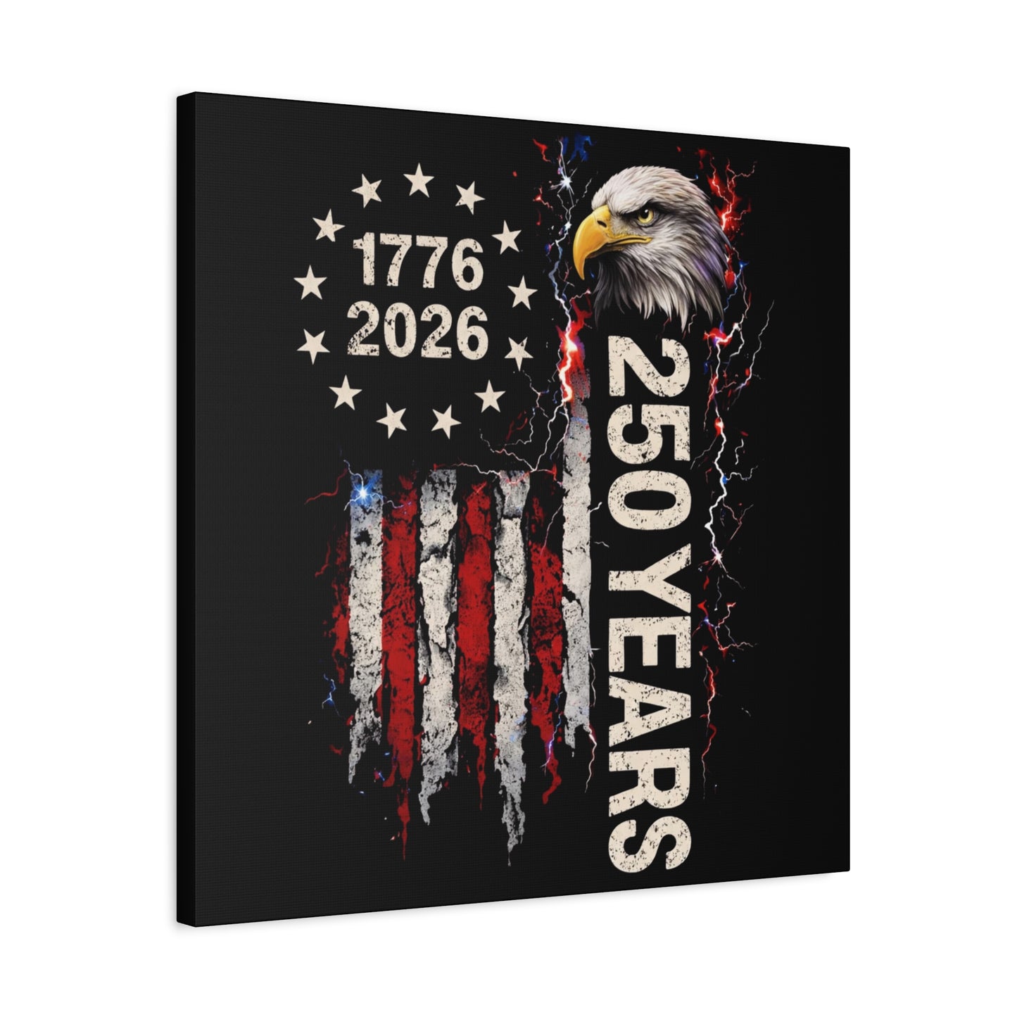 #250 1776-2026 250 Years USA Bicentennial Eagle Matte Canvas Wall Art