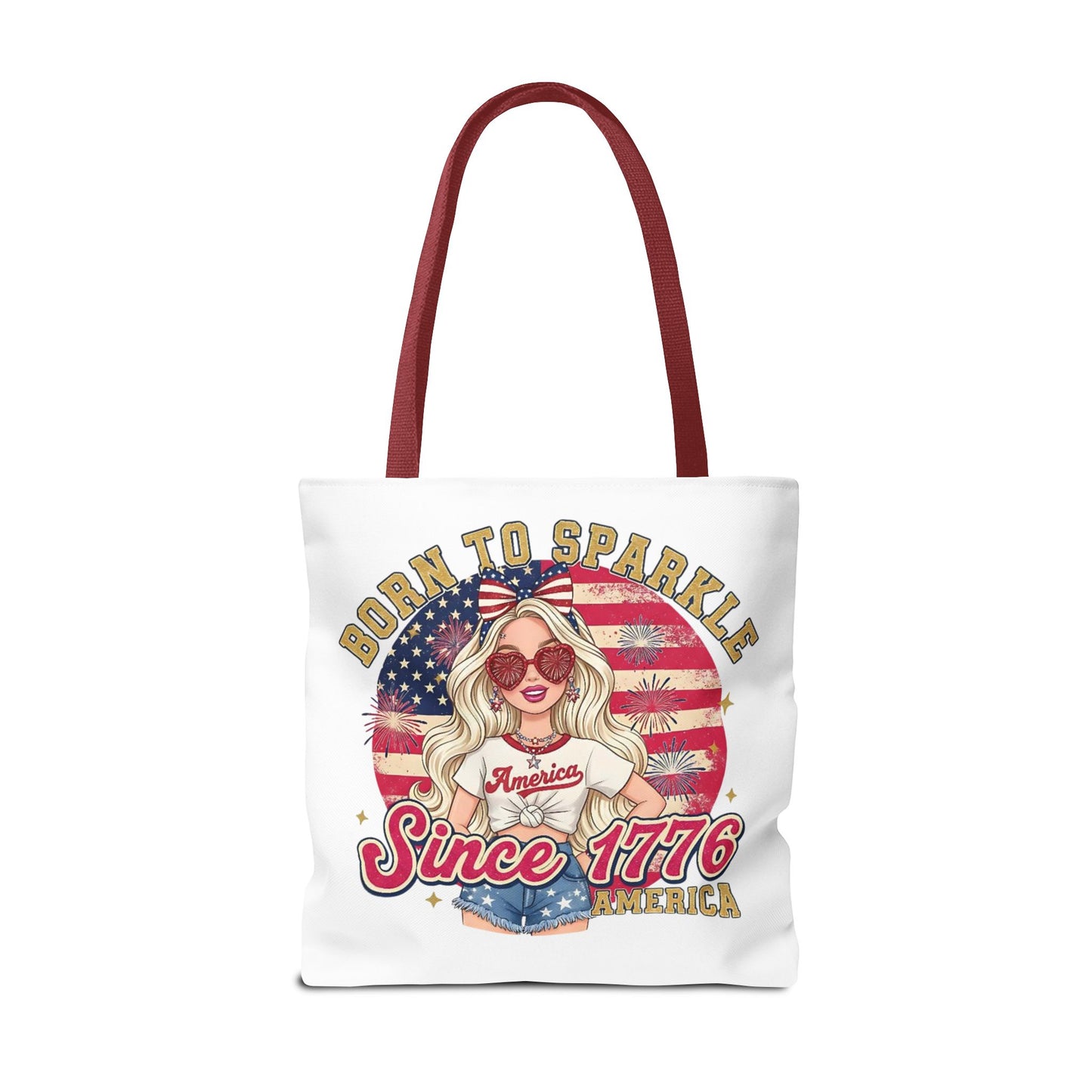 #250 "Born to Sparkle Since 1776" Patriotic Tote Bag