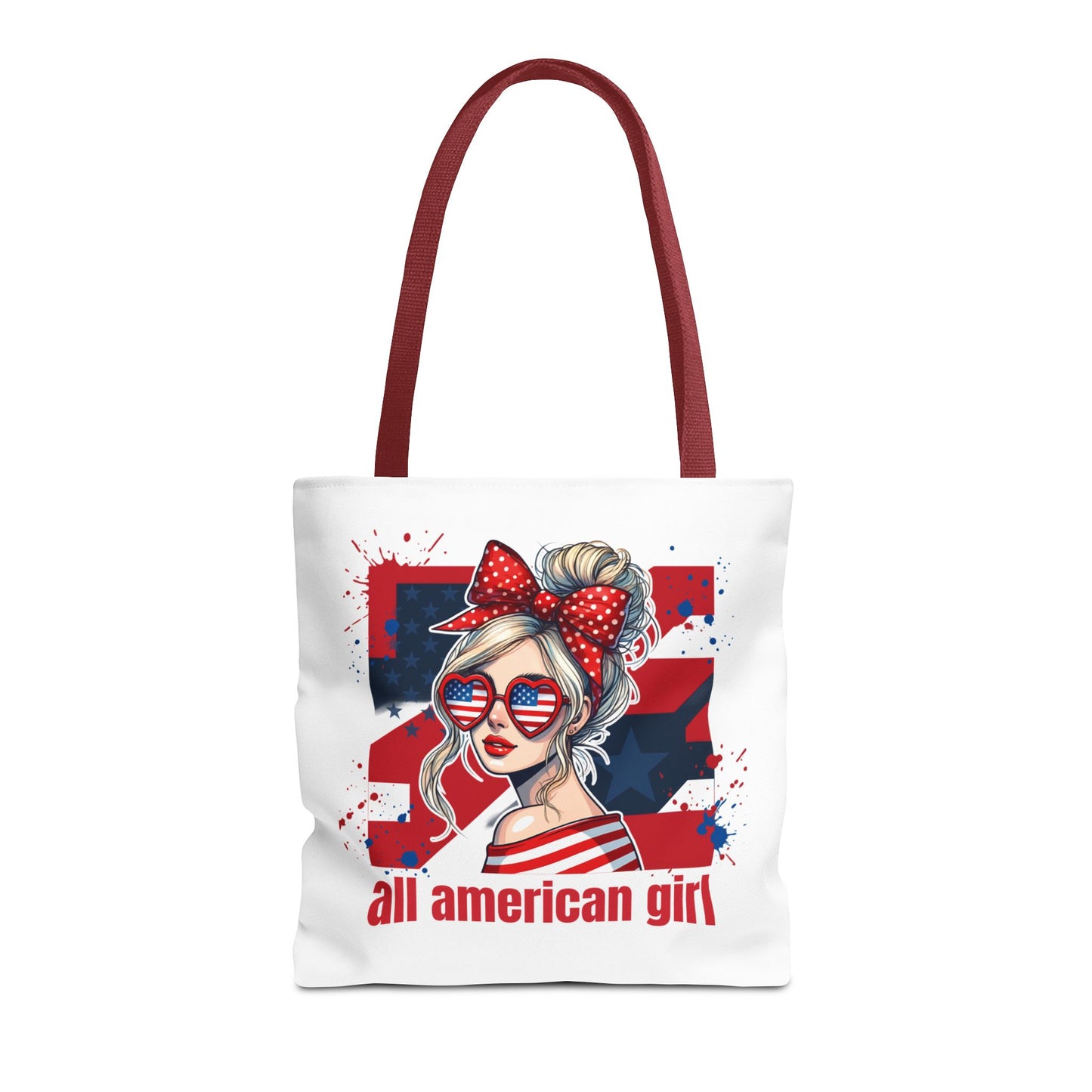 #250 All American Girl Patriotic Tote Bag
