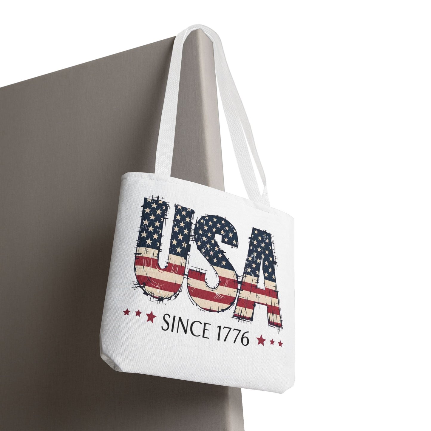 #250 USA Flag "USA Since 1776" Patriotic Tote Bag