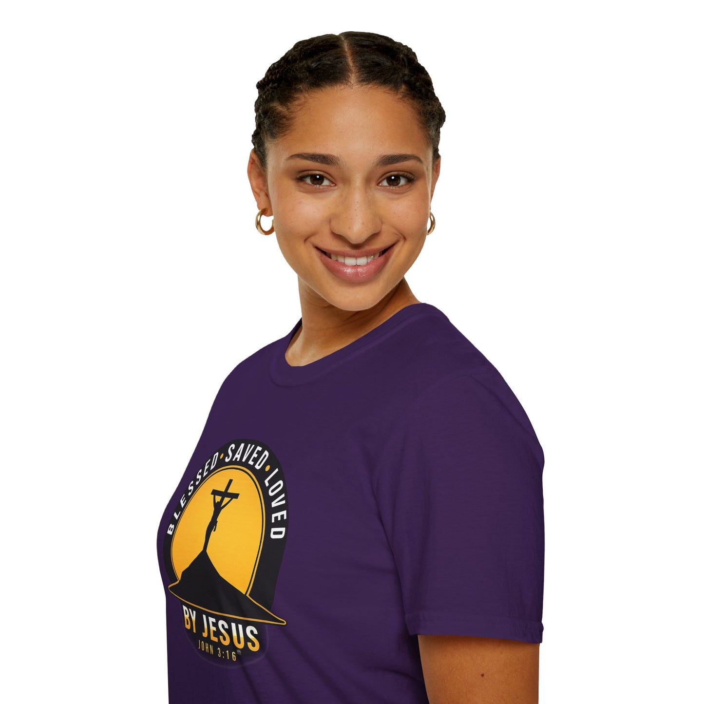 Blessed • Saved • Loved by Jesus T-Shirt — Christian Faith Tee