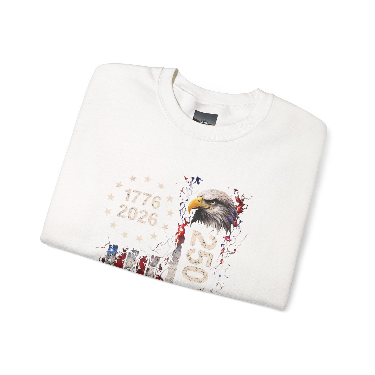 #250 1776-2026 250 Years USA Bicentennial Eagle Crewneck Sweatshirt