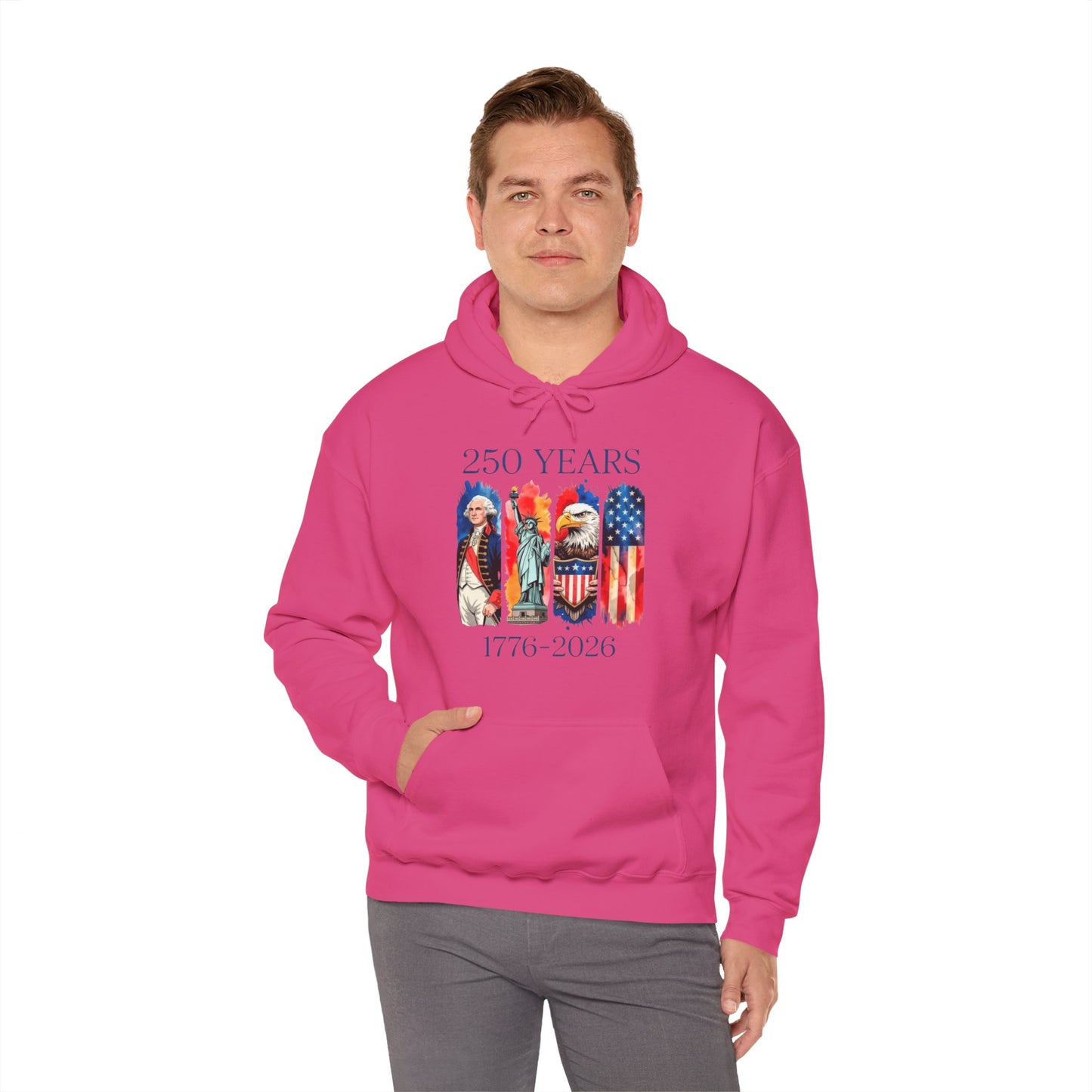 #250 250 Years American History Celebration 1776–2026 Patriotic Hoodie