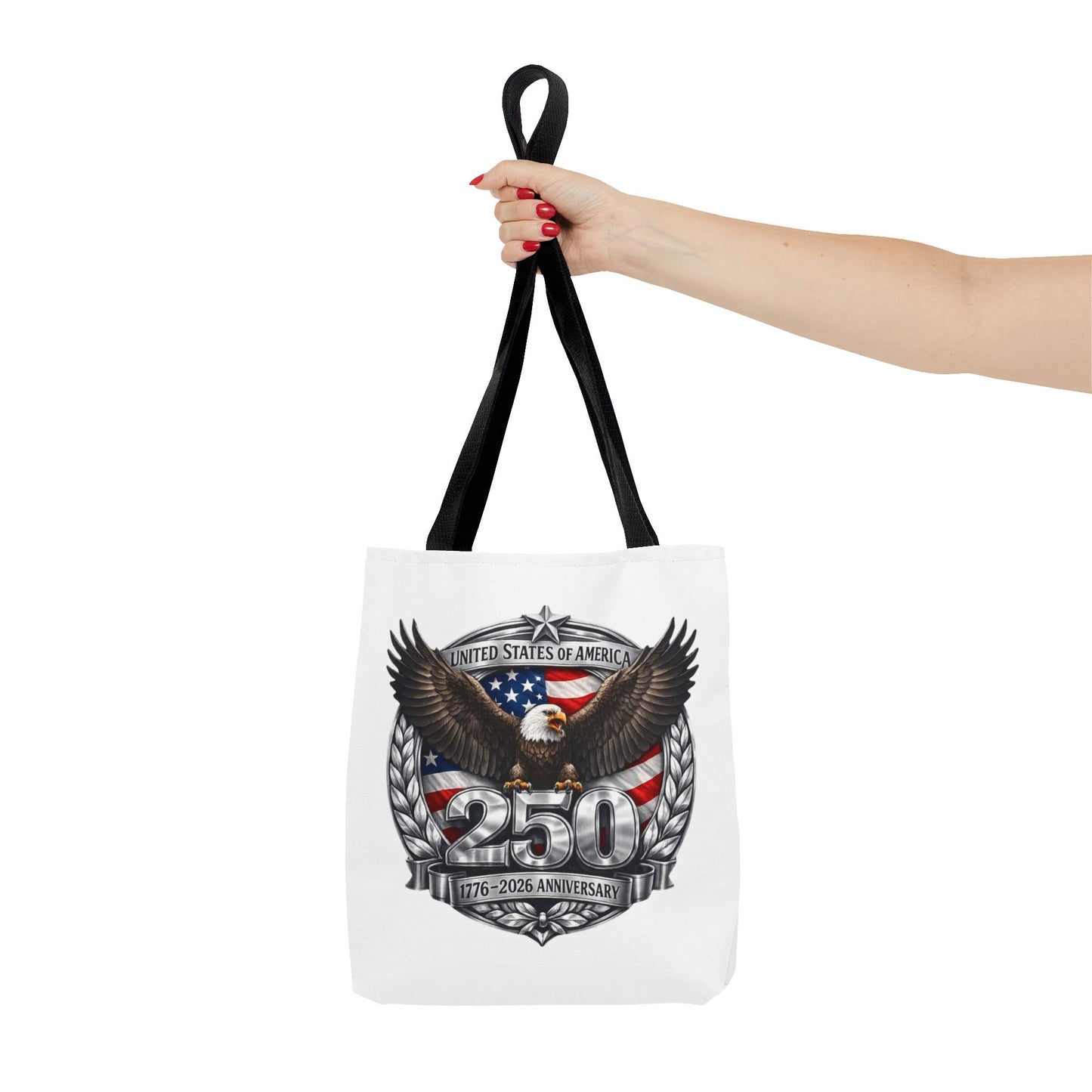 #250 Patriotic Bald Eagle 250 United States Emblem Tote Bag