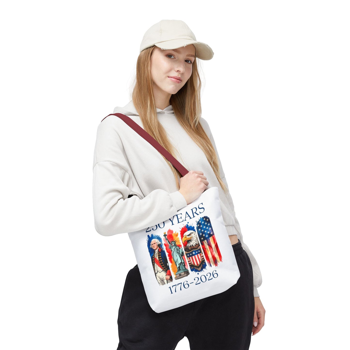 #250 250 Years American History Celebration 1776–2026 Patriotic Tote Bag