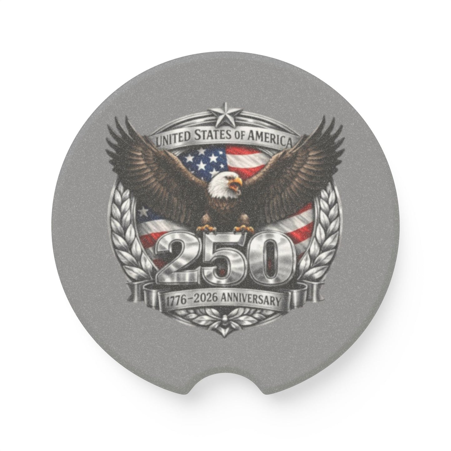 #250 Patriotic Bald Eagle 250 United States Emblem Car Coaster Insert