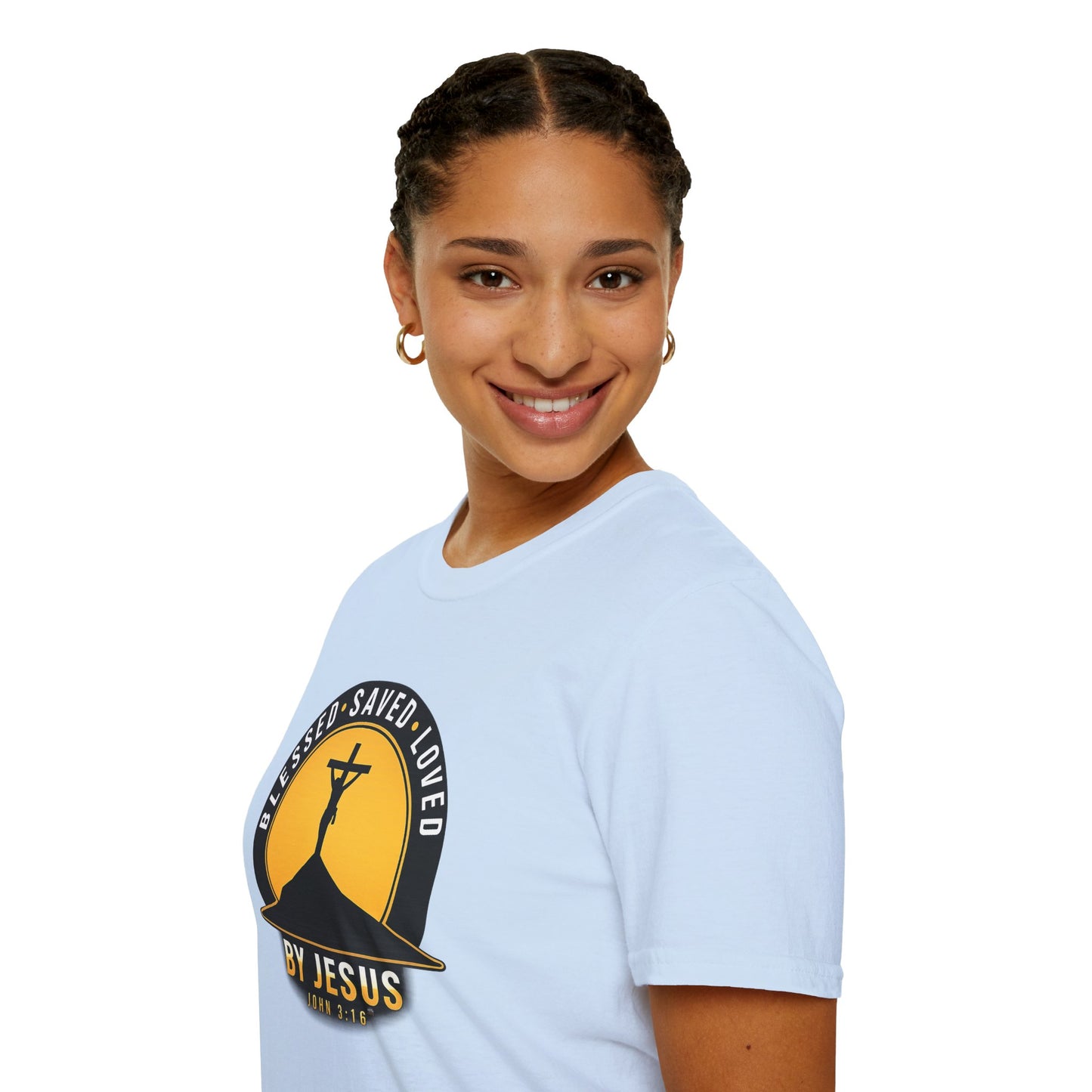 Blessed • Saved • Loved by Jesus T-Shirt — Christian Faith Tee