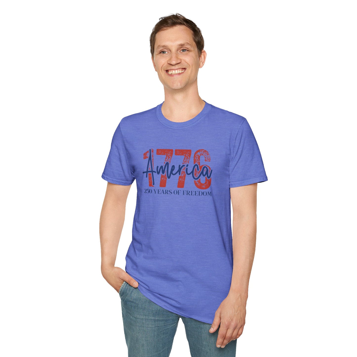 #250 1776 America: 250 Years of Freedom' Patriotic Independence Day Soft-Style Tee