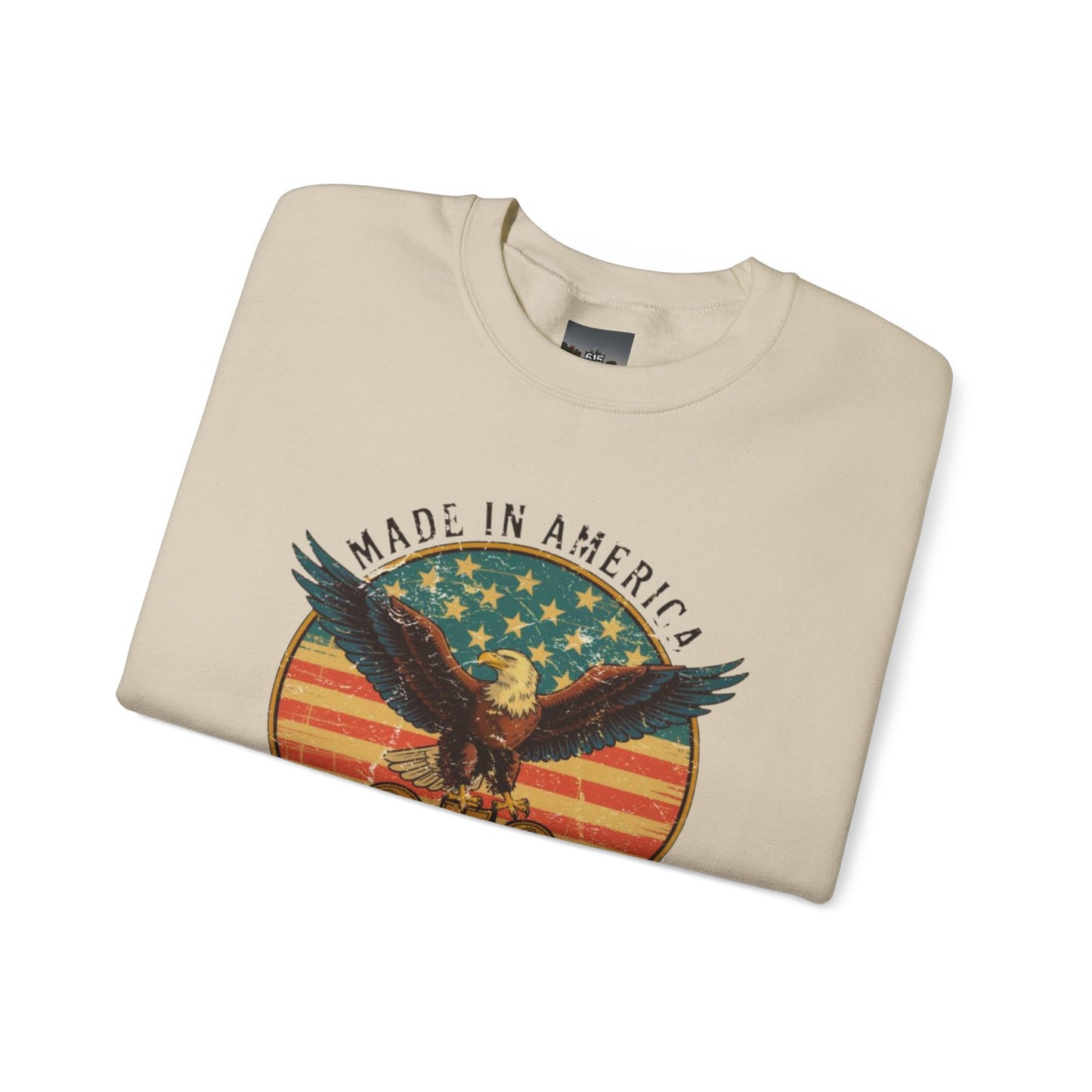 #250 Made in America Eagle 250th Anniversary Patriotic Crewneck Sweatshirt