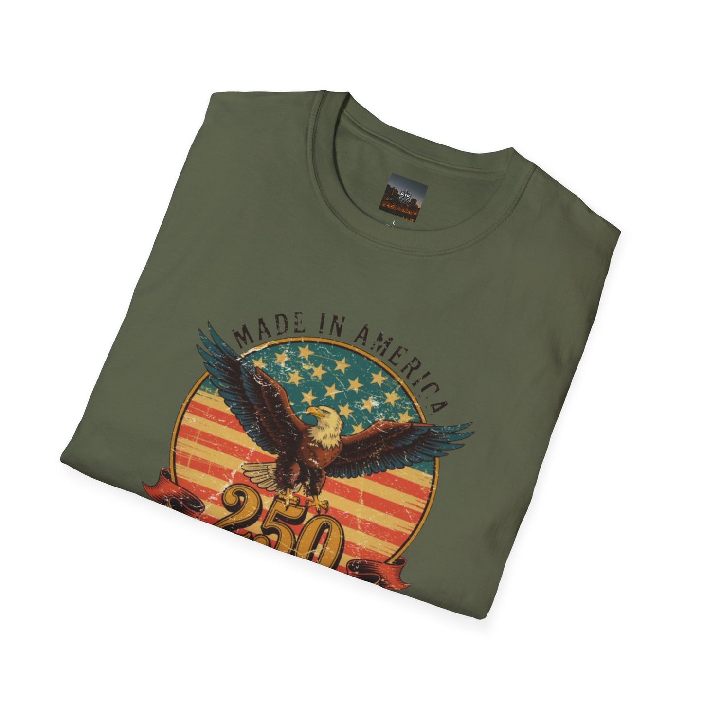 #250 Made in America Eagle 250th Anniversary Patriotic T-Shirt