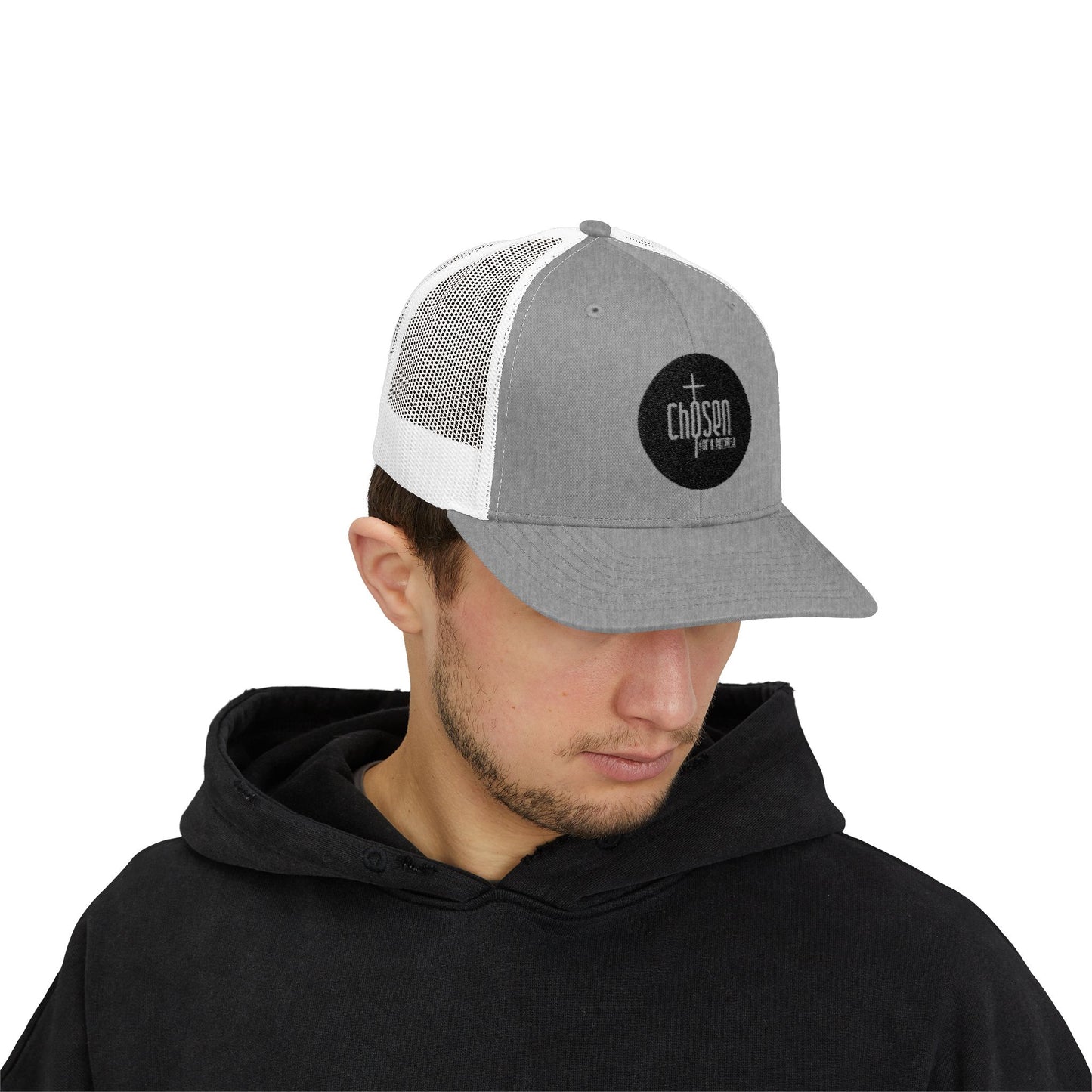 Chosen for a Purpose Trucker Cap — Embroidered Christian Snapback Hat