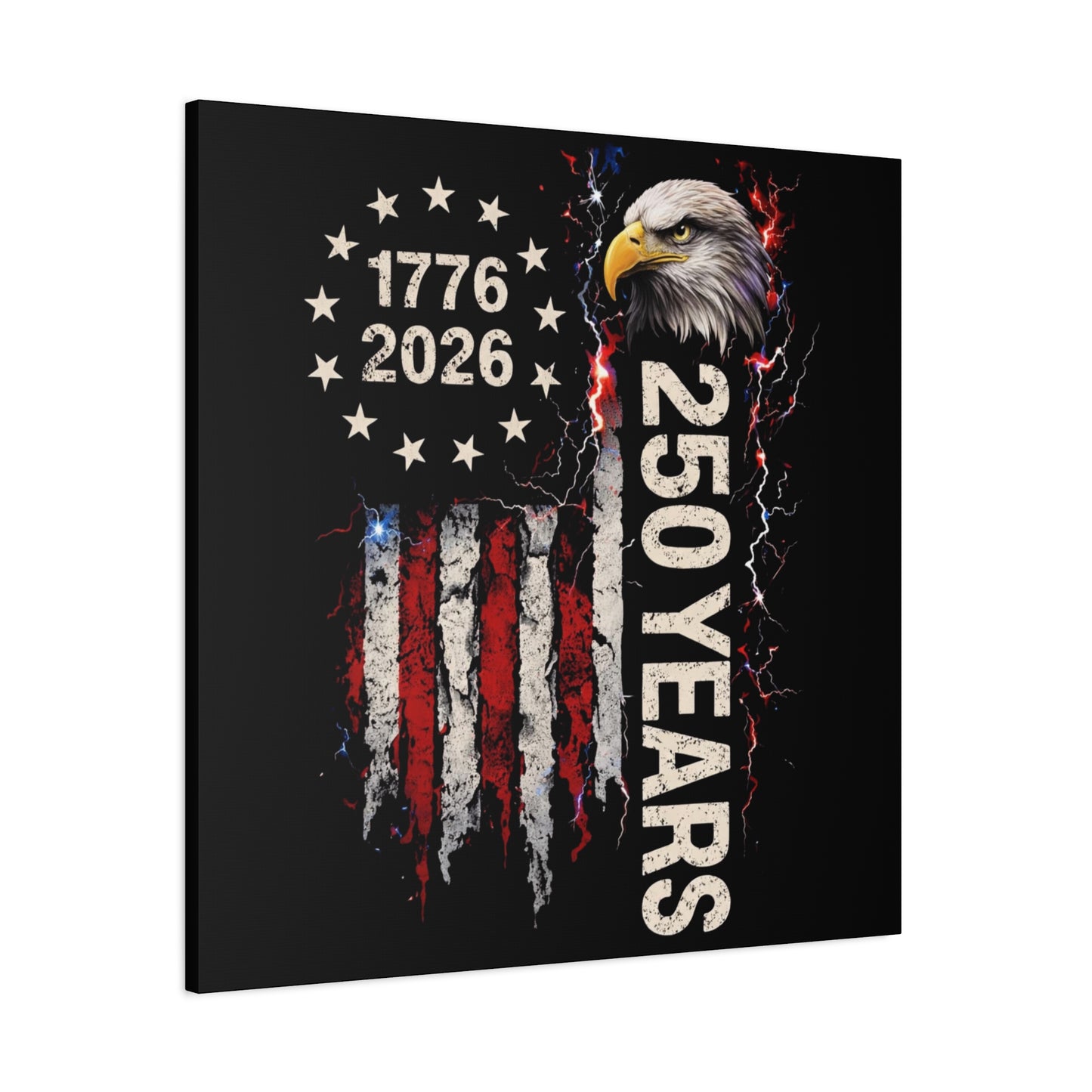 #250 1776-2026 250 Years USA Bicentennial Eagle Matte Canvas Wall Art