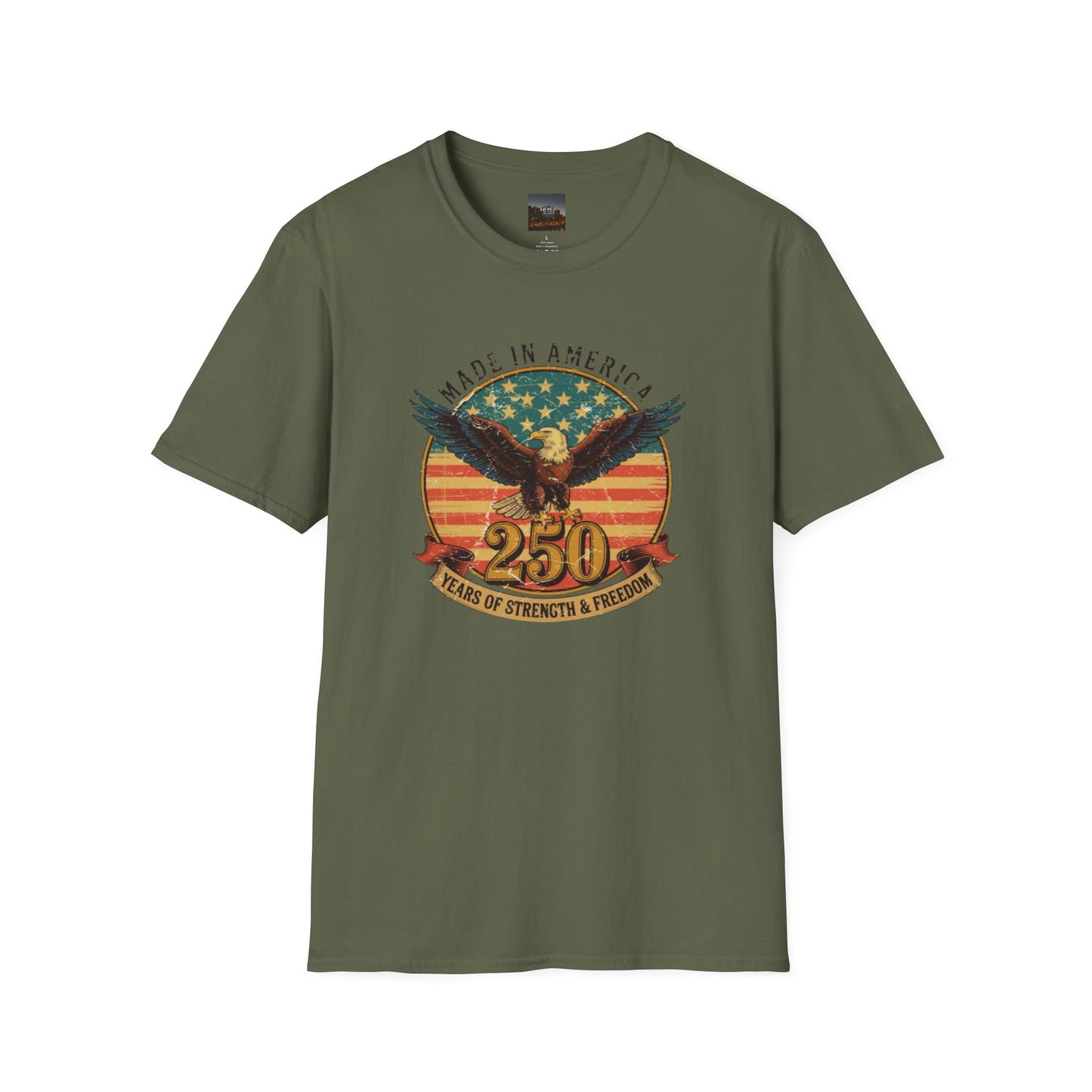 #250 Made in America Eagle 250th Anniversary Patriotic T-Shirt