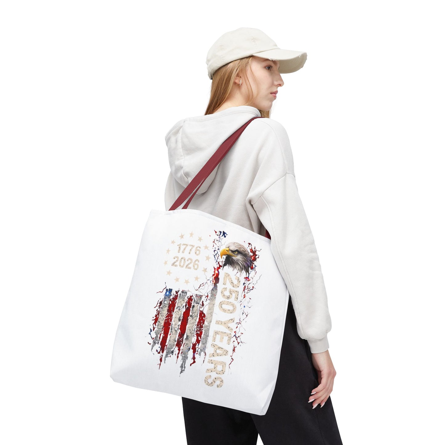 #250 1776-2026 250 Years USA Bicentennial Eagle Tote Bag