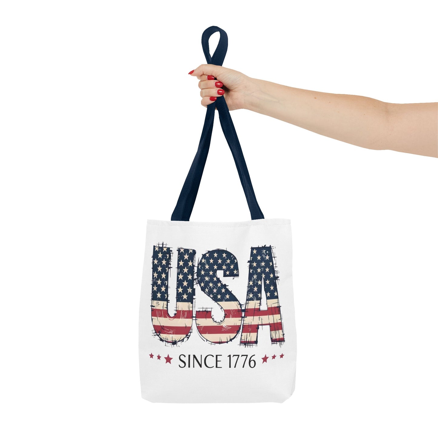 #250 USA Flag "USA Since 1776" Patriotic Tote Bag