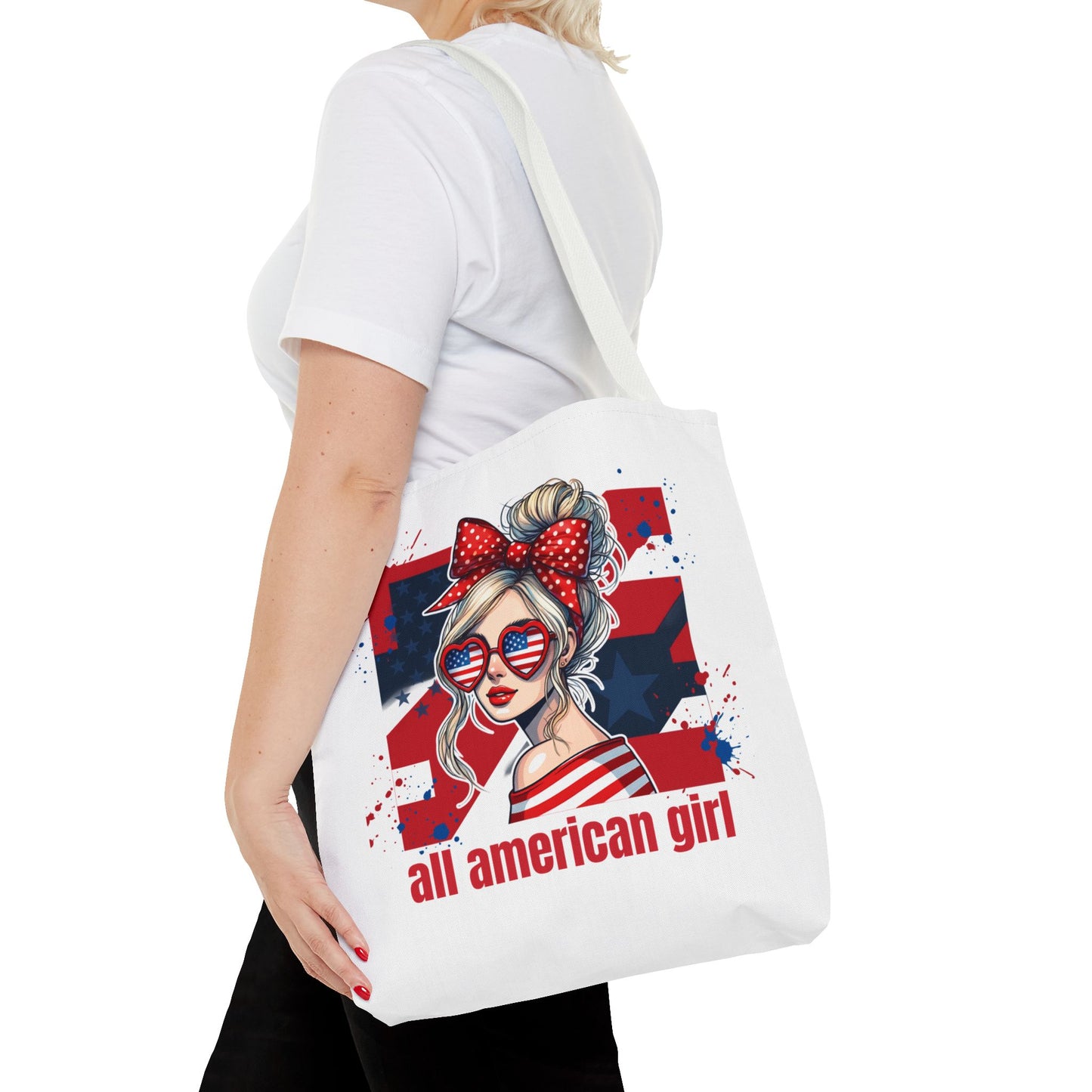 #250 All American Girl Patriotic Tote Bag