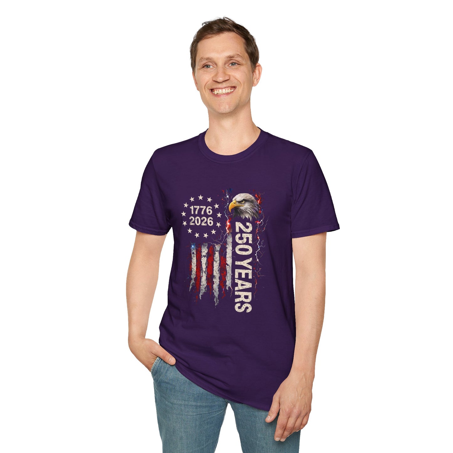 #250 1776-2026 250 Years USA Bicentennial Eagle T-Shirt
