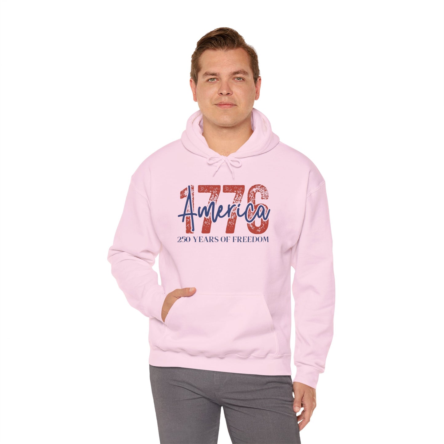 #250 1776 America: 250 Years of Freedom' Patriotic Independence Day Hoodie