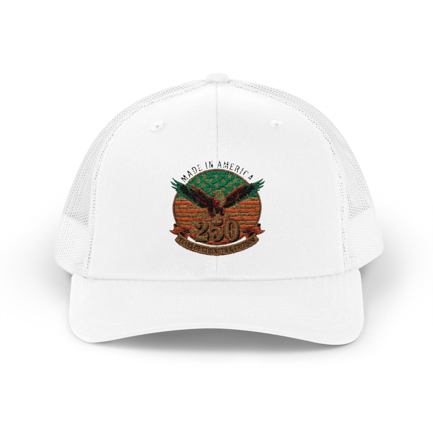 #250 Made in America Eagle 250th Anniversary Patriotic Snapback Trucker Cap