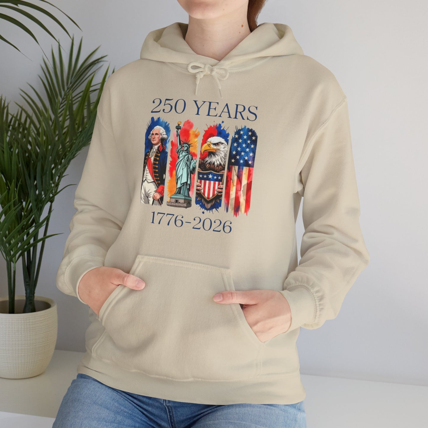 #250 250 Years American History Celebration 1776–2026 Patriotic Hoodie