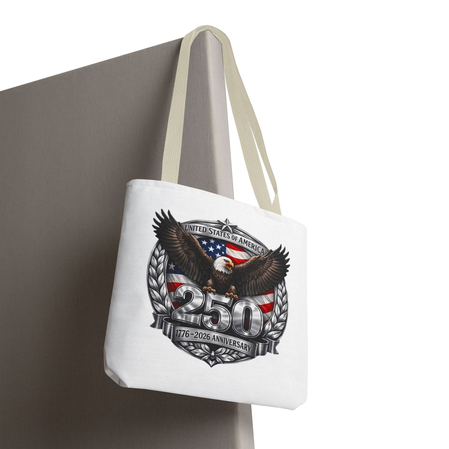 #250 Patriotic Bald Eagle 250 United States Emblem Tote Bag
