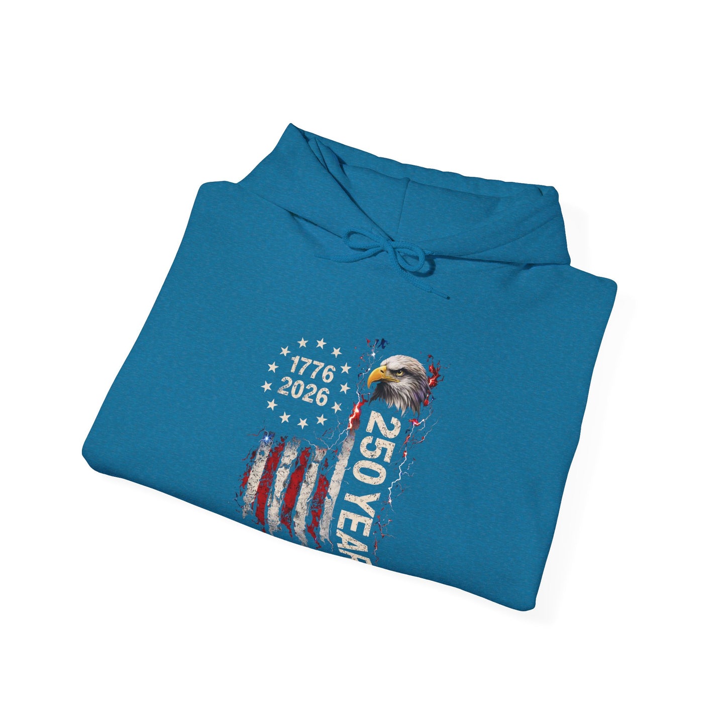 #250 1776-2026 250 Years USA Bicentennial Eagle Hoodie