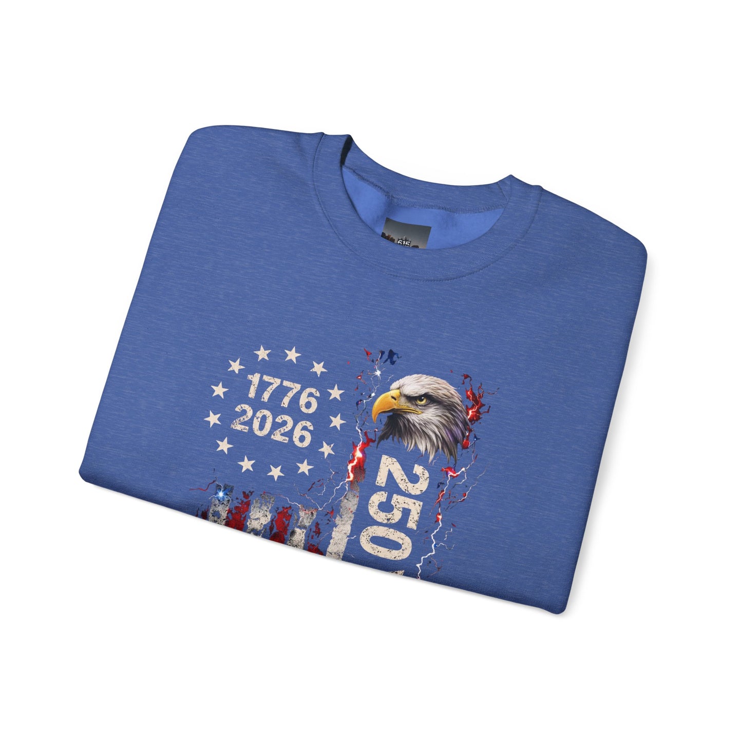 #250 1776-2026 250 Years USA Bicentennial Eagle Crewneck Sweatshirt