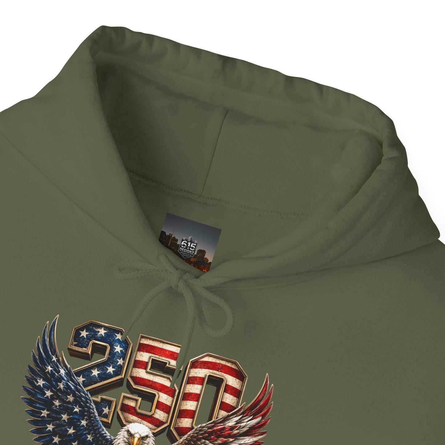 #250 250 Years of Freedom Eagle Patriotic American Flag Anniversary (1776–2026) Patriotic Hoodie