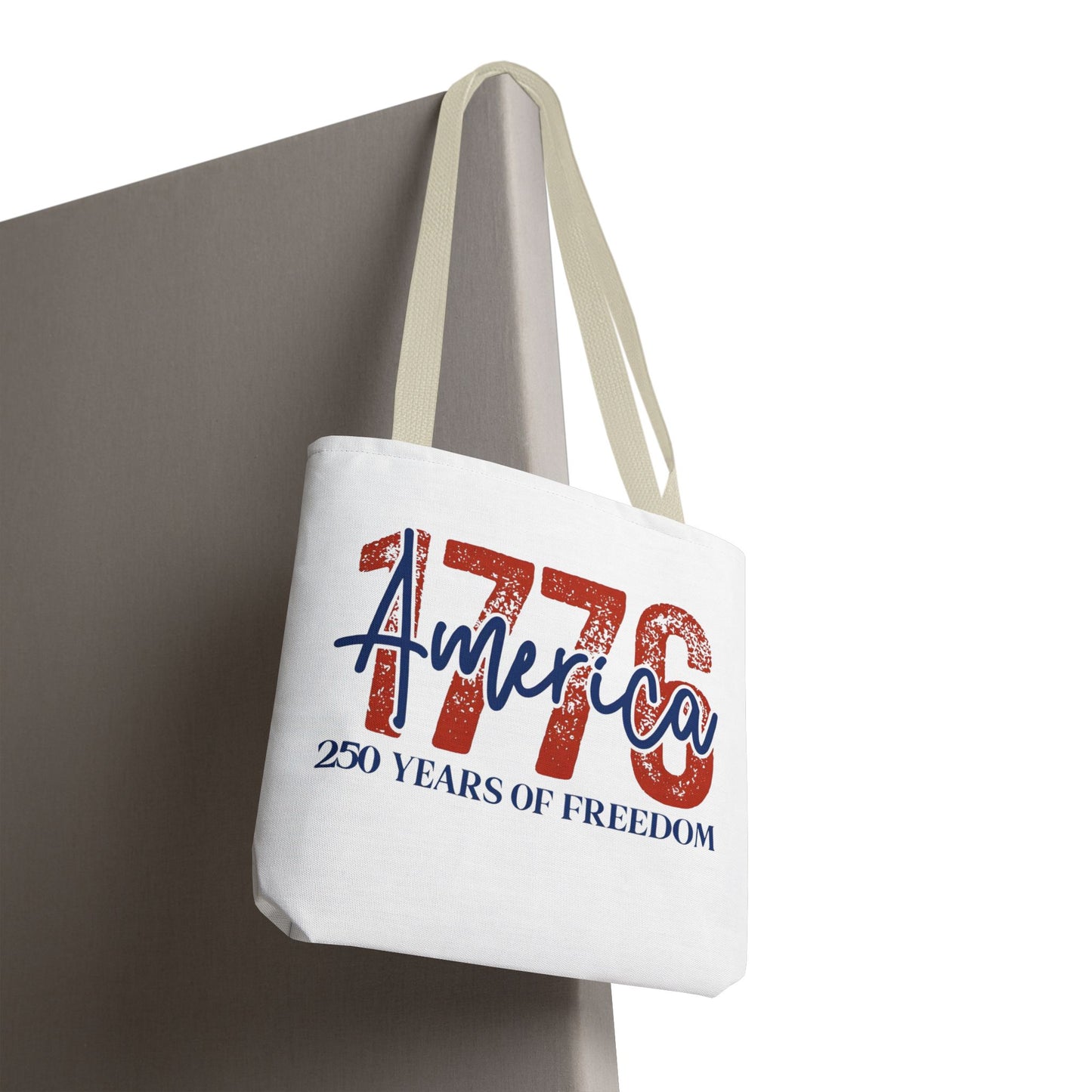 #250 1776 America: 250 Years of Freedom' Patriotic Independence Day Tote Bag