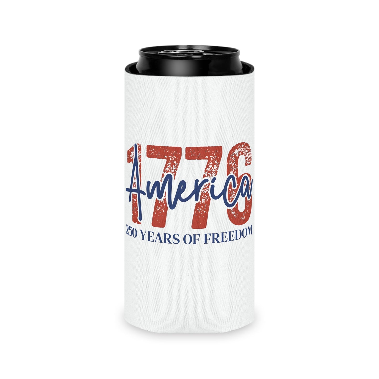 #250 1776 America: 250 Years of Freedom' Patriotic Independence Day Can Cooler - Beverage Koozie