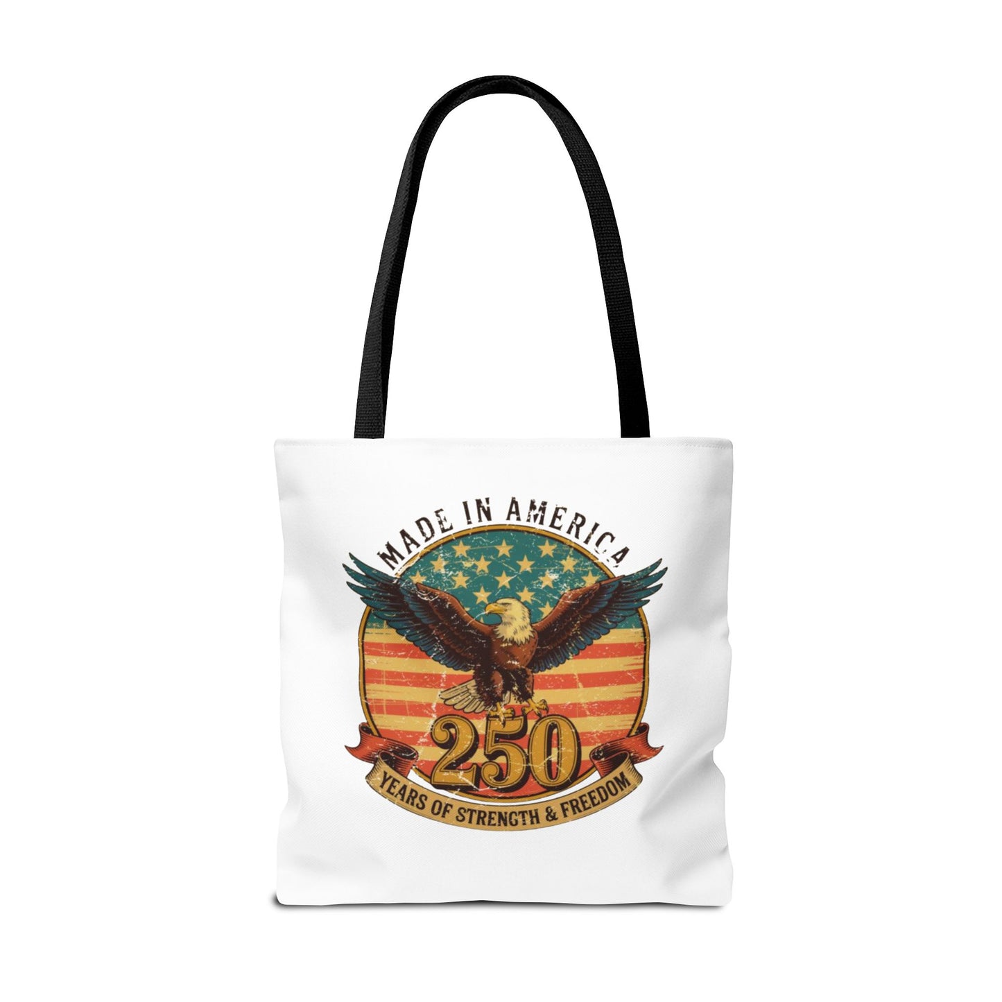 #250 Made in America Eagle 250th Anniversary Patriotic Tote Bag