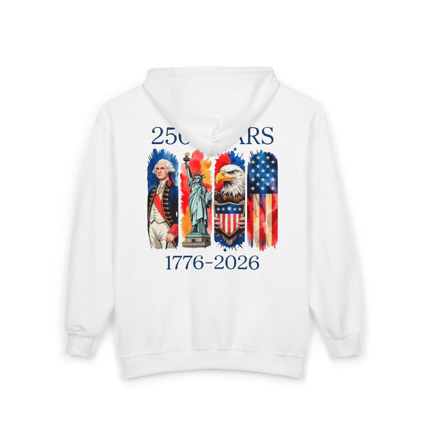 #250 250 Years American History Celebration 1776–2026 Patriotic Zip Hoodie