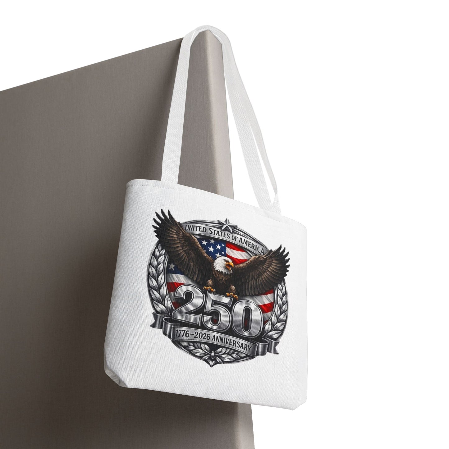 #250 Patriotic Bald Eagle 250 United States Emblem Tote Bag
