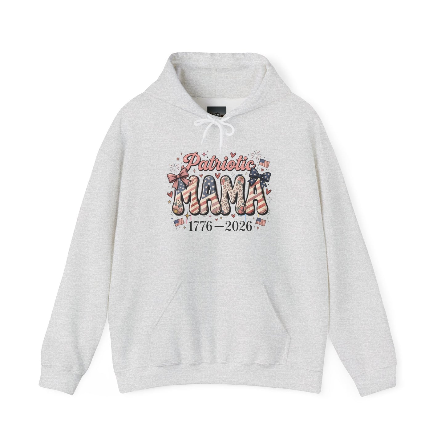 #250 Patriotic Mama 1776–2026 American Flag Hoodie