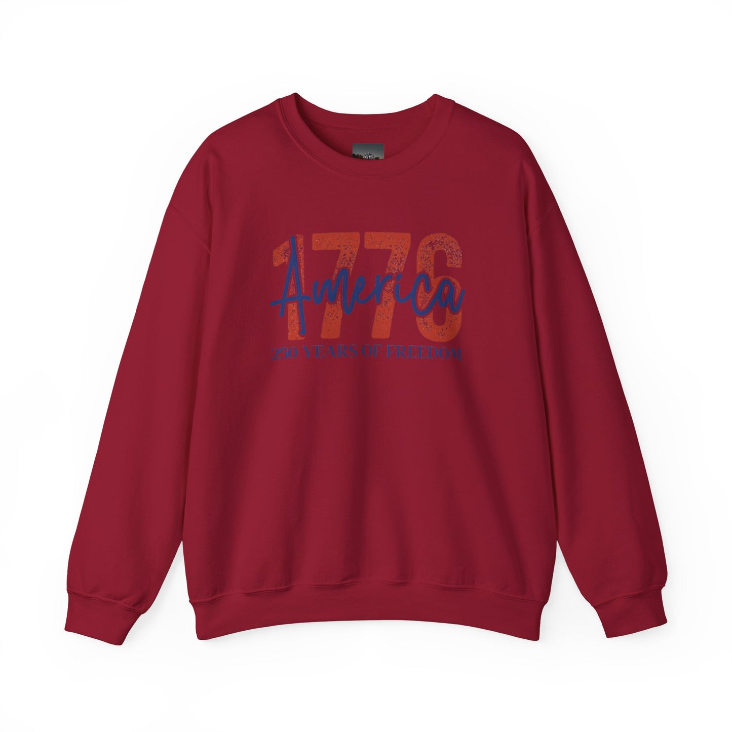 #250 1776 America: 250 Years of Freedom' Patriotic Independence Day Crewneck Sweatshirt