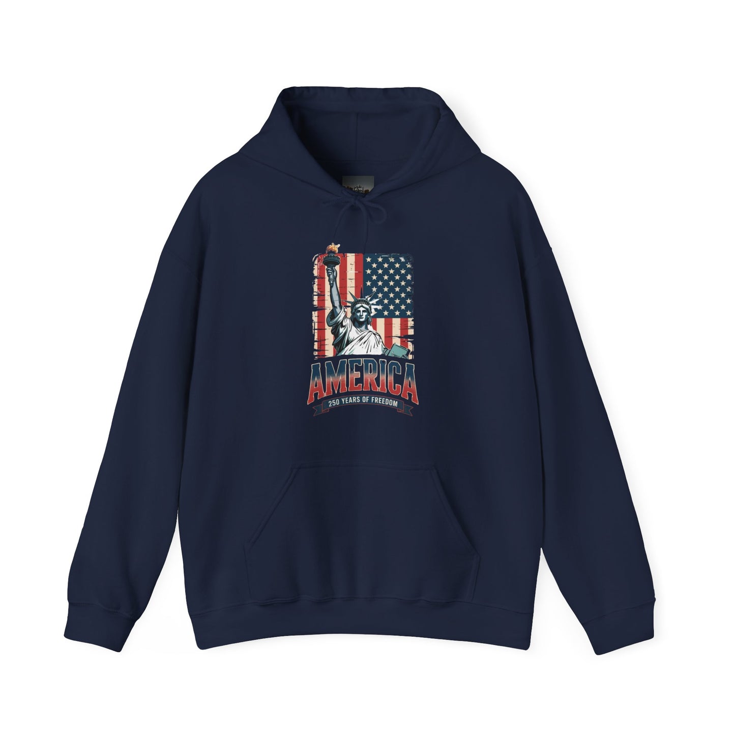 #250 Statue of Liberty American Flag 'America' Patriotic Independence Day Hoodie