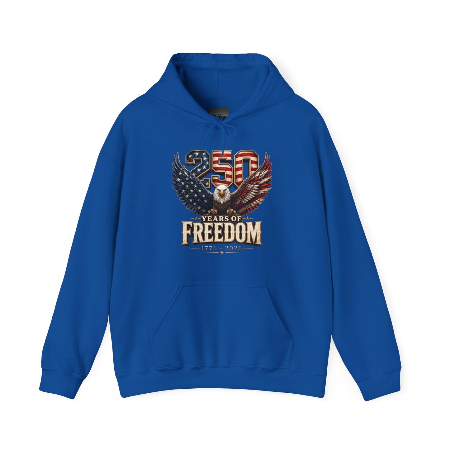 #250 250 Years of Freedom Eagle Patriotic American Flag Anniversary (1776–2026) Patriotic Hoodie