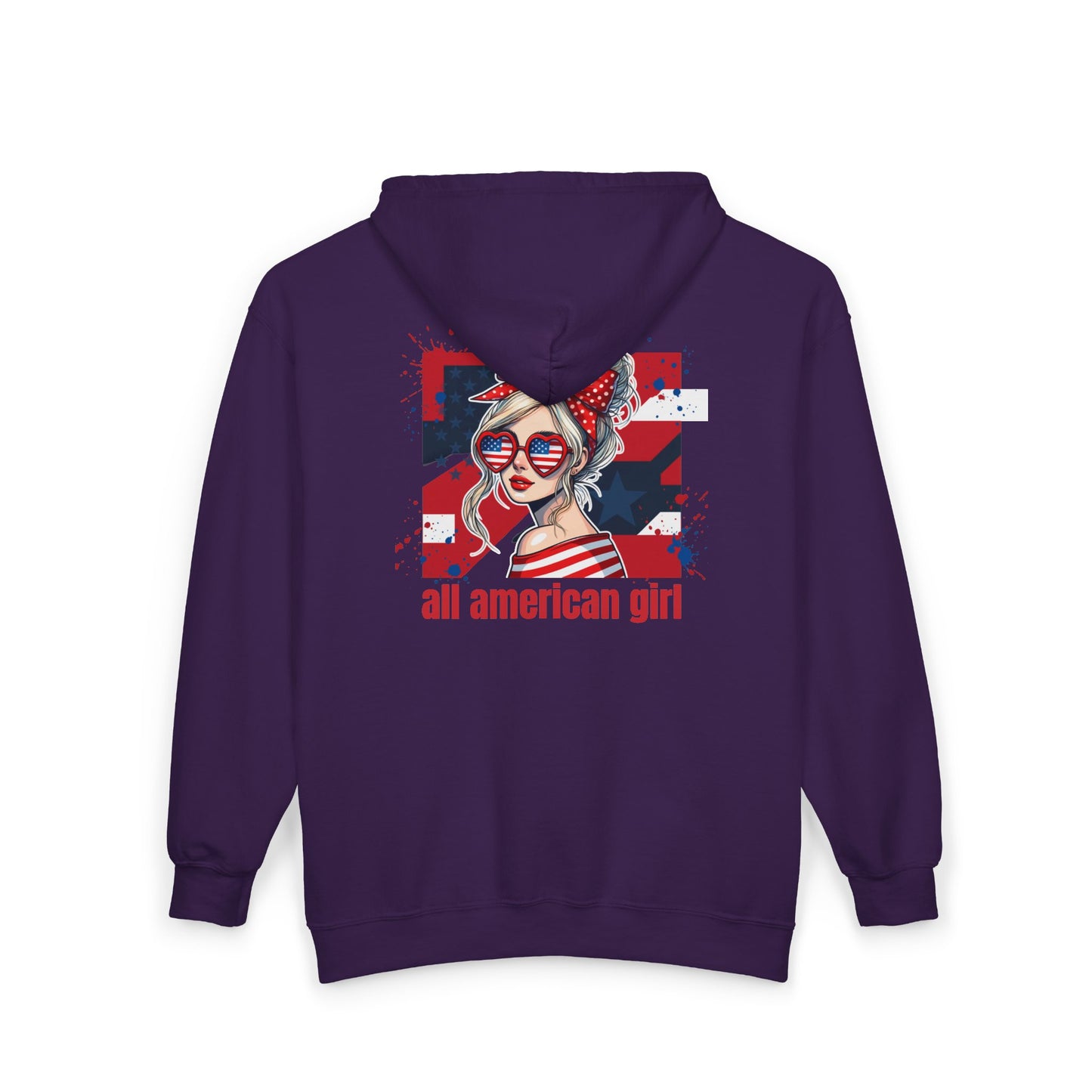 #250 All American Girl Patriotic Zip Hoodie