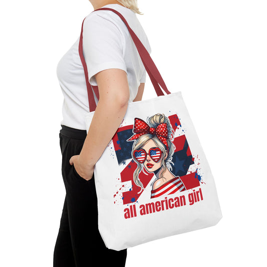 #250 All American Girl Patriotic Tote Bag