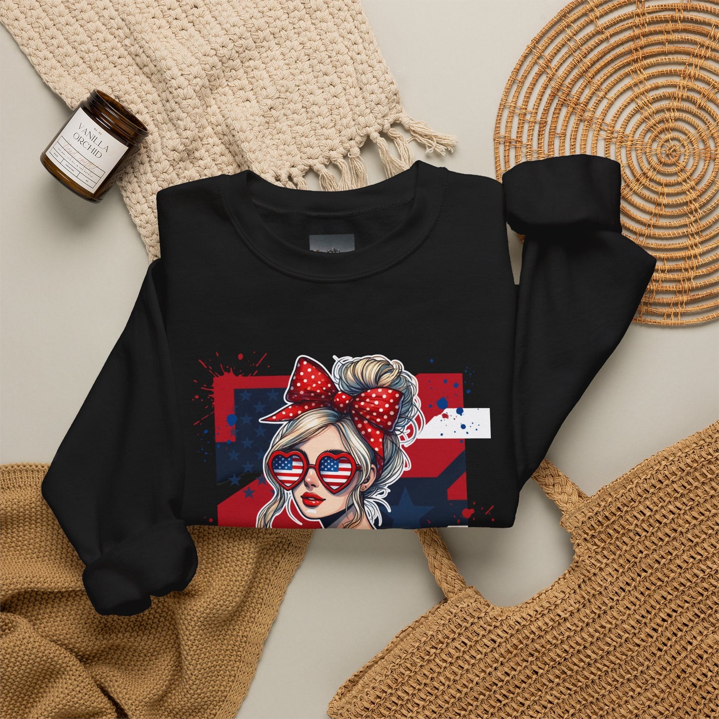 #250 All American Girl Patriotic Sweatshirt