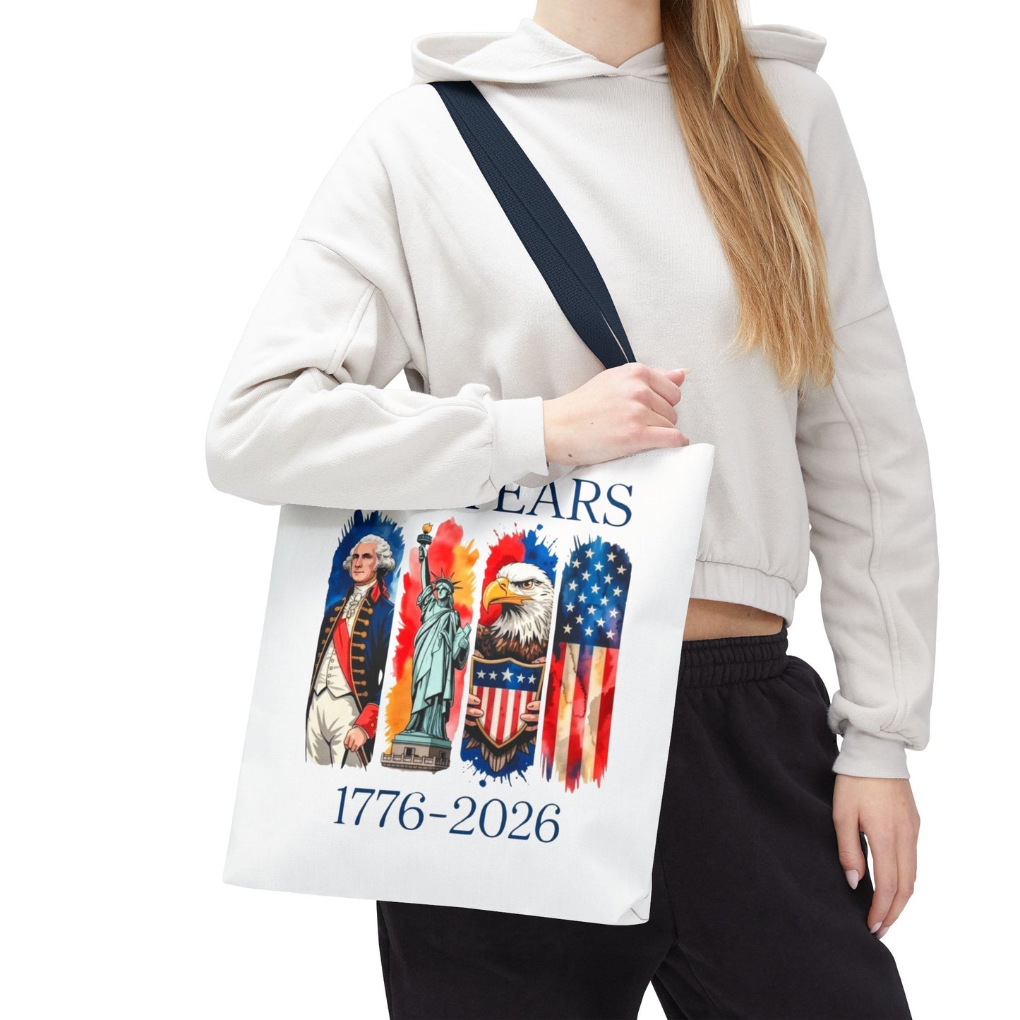 #250 250 Years American History Celebration 1776–2026 Patriotic Tote Bag