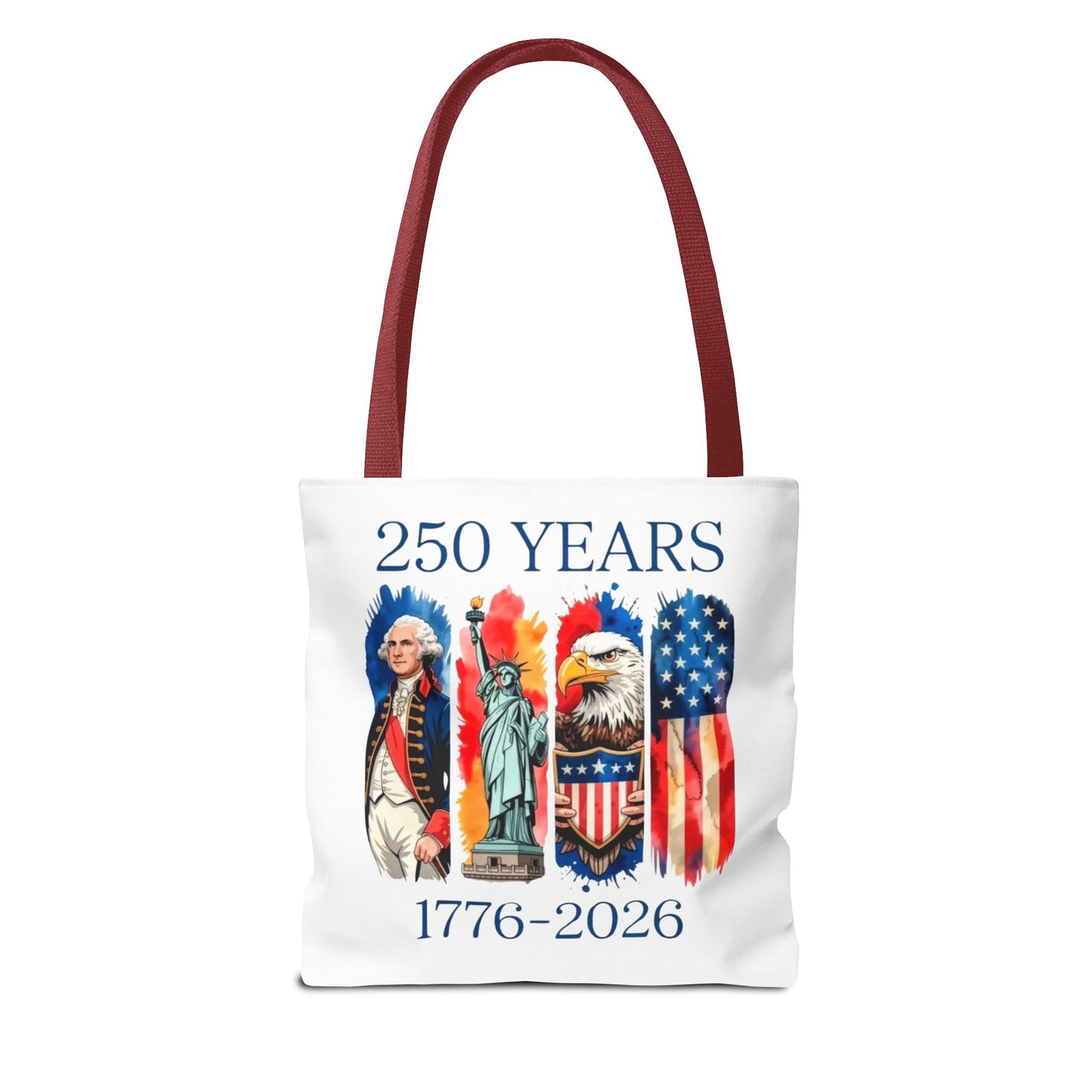 #250 250 Years American History Celebration 1776–2026 Patriotic Tote Bag