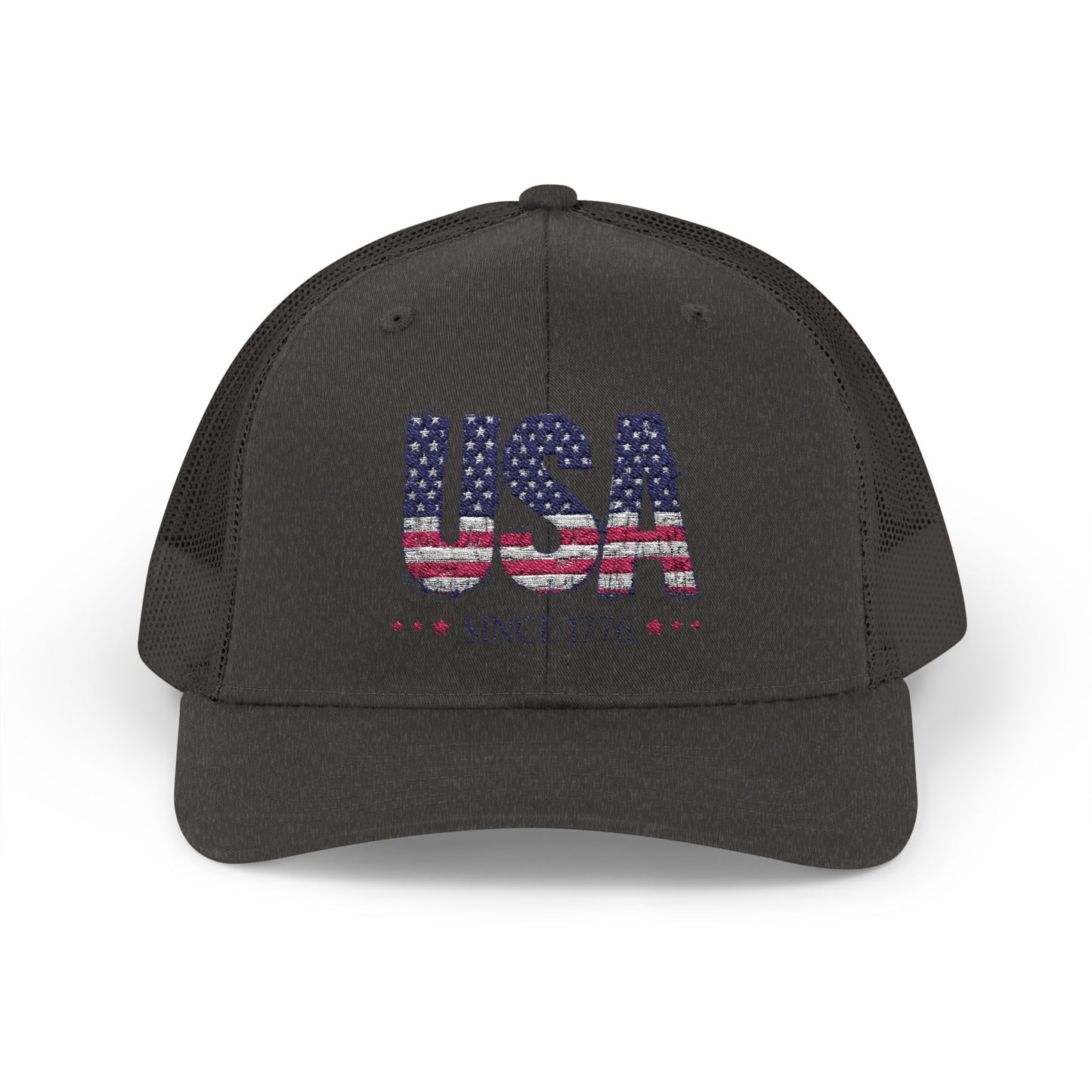 #250 USA Flag "USA Since 1776" Patriotic Snapback Trucker Cap