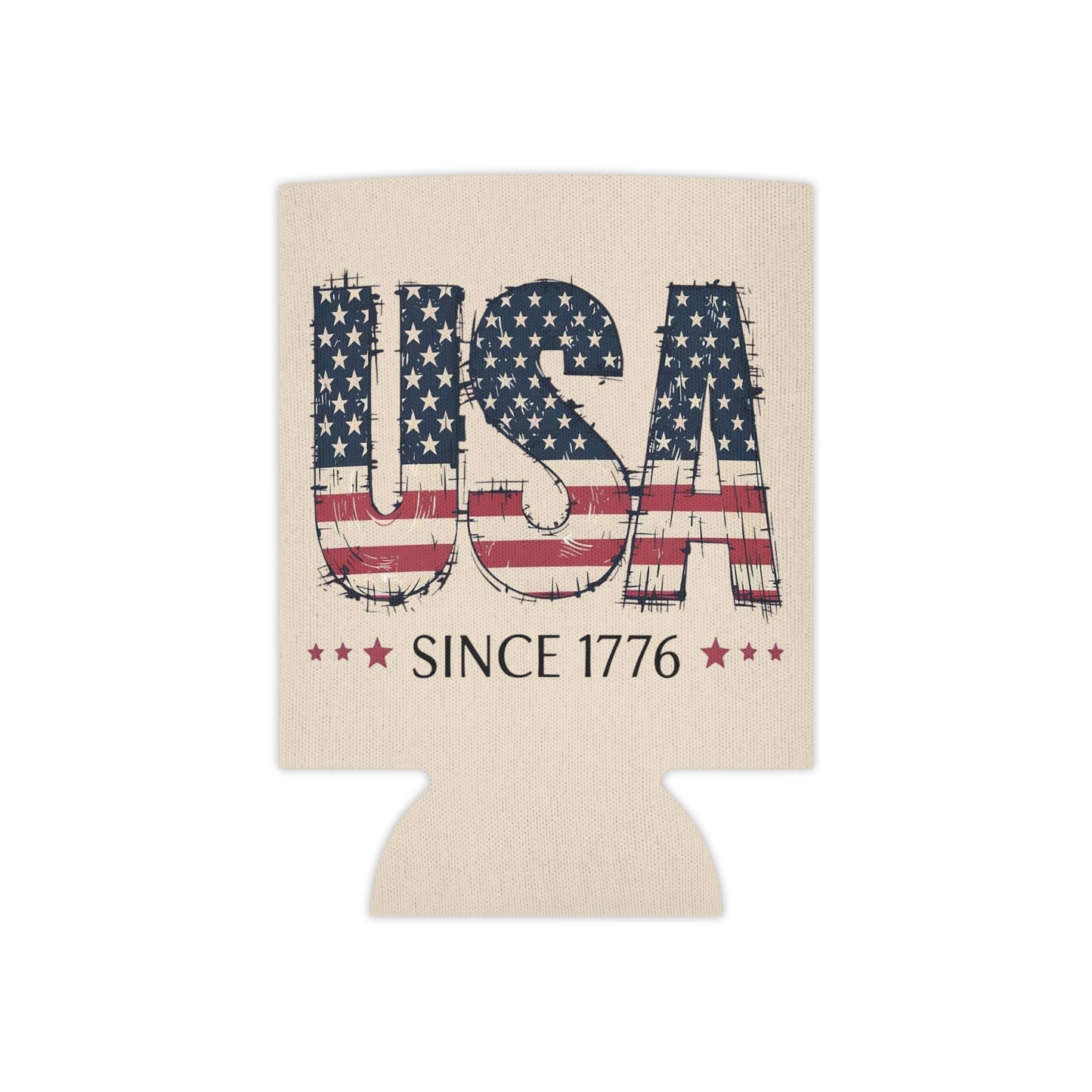 #250 USA Flag "USA Since 1776" Patriotic Can Cooler - Beverage Koozie