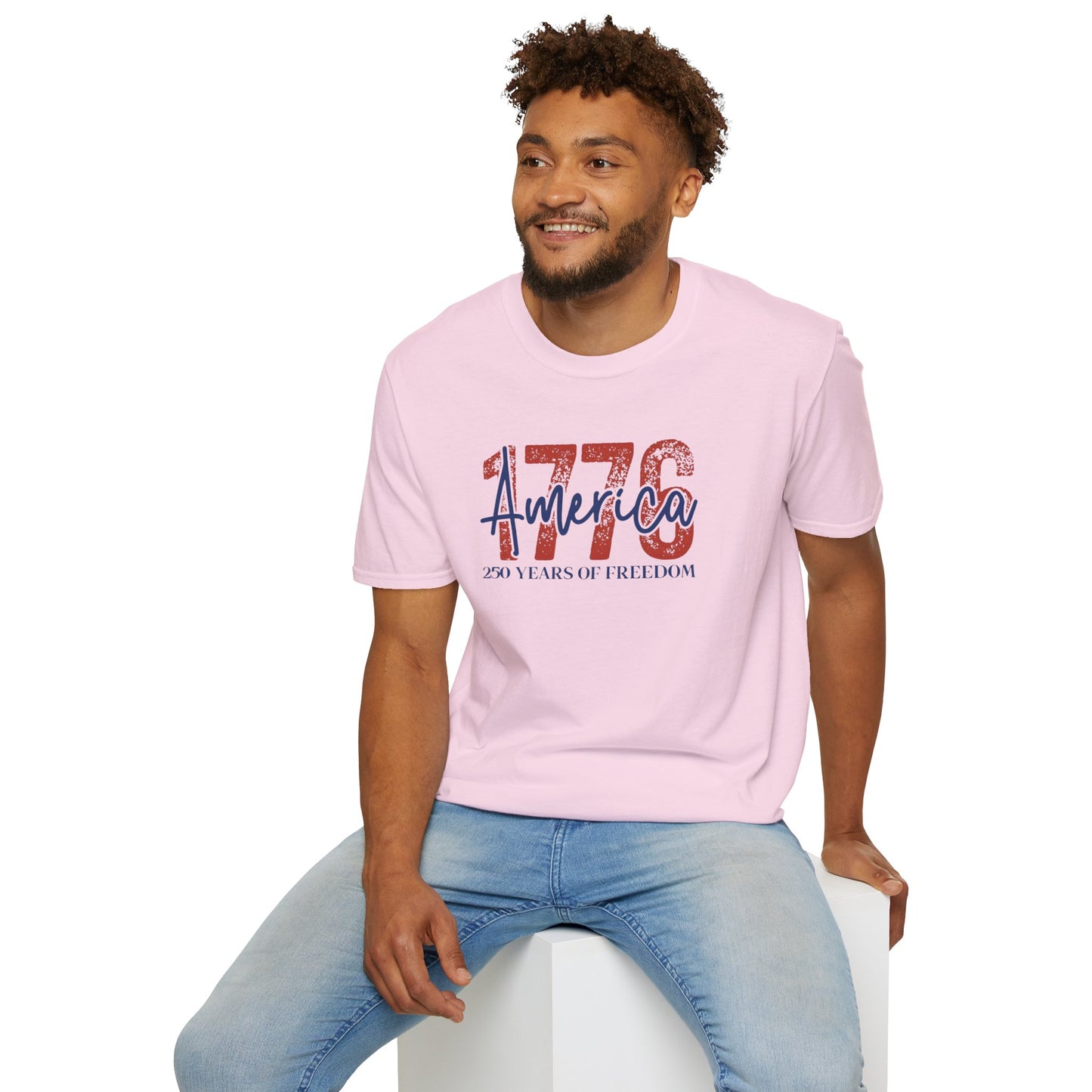 #250 1776 America: 250 Years of Freedom' Patriotic Independence Day Soft-Style Tee
