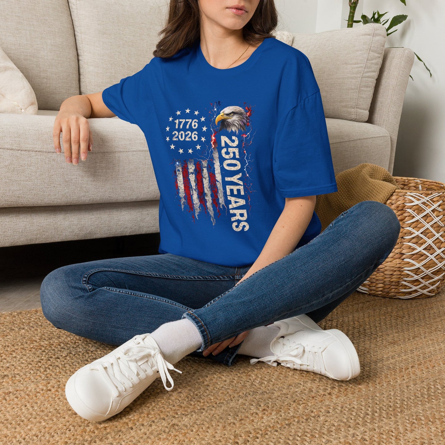 #250 1776-2026 250 Years USA Bicentennial Eagle T-Shirt