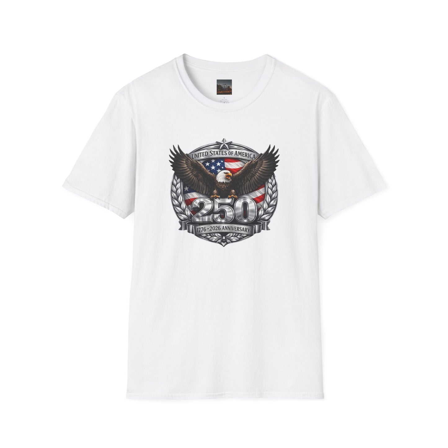 #250 Patriotic Bald Eagle 250 United States Emblem T-Shirt