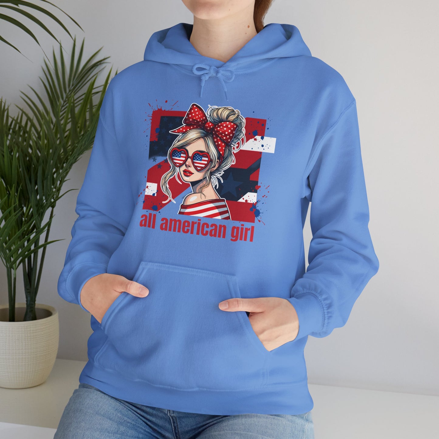 #250 All American Girl Patriotic Hoodie