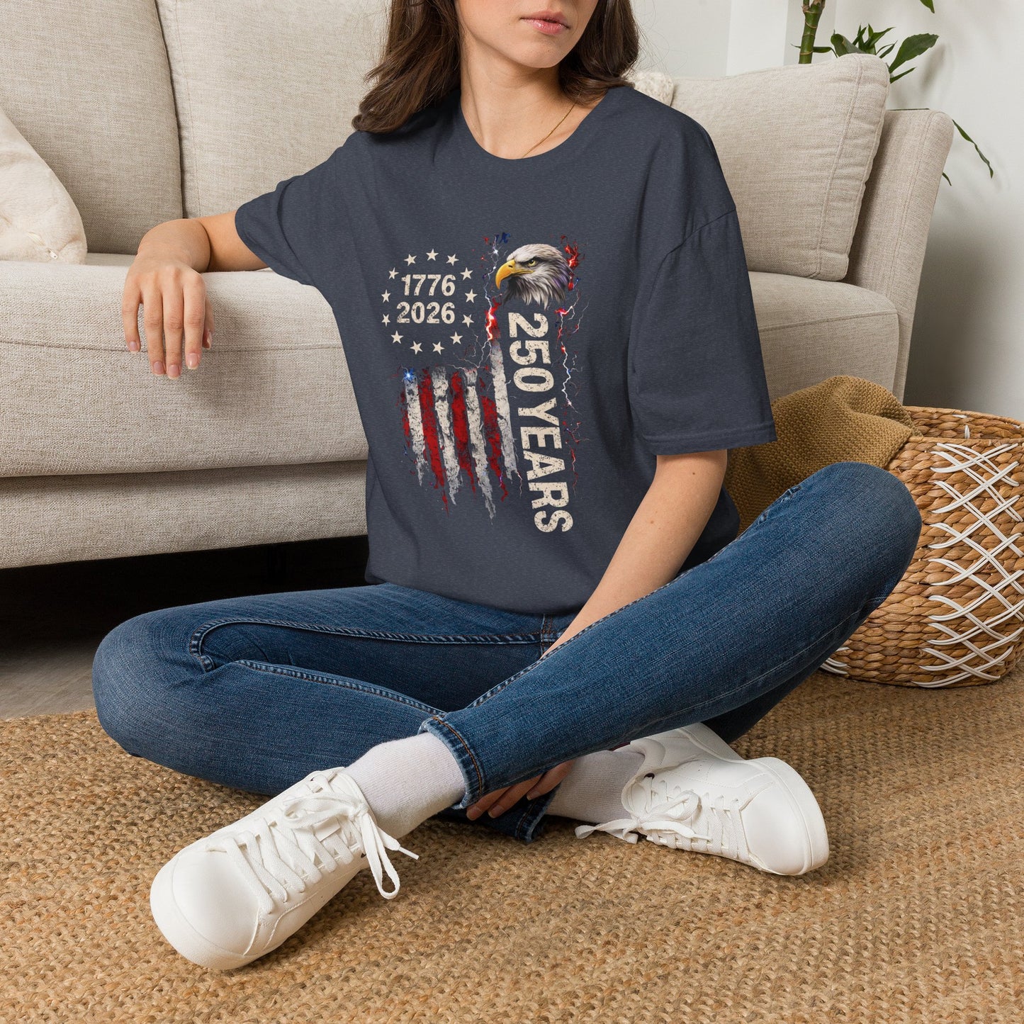 #250 1776-2026 250 Years USA Bicentennial Eagle T-Shirt